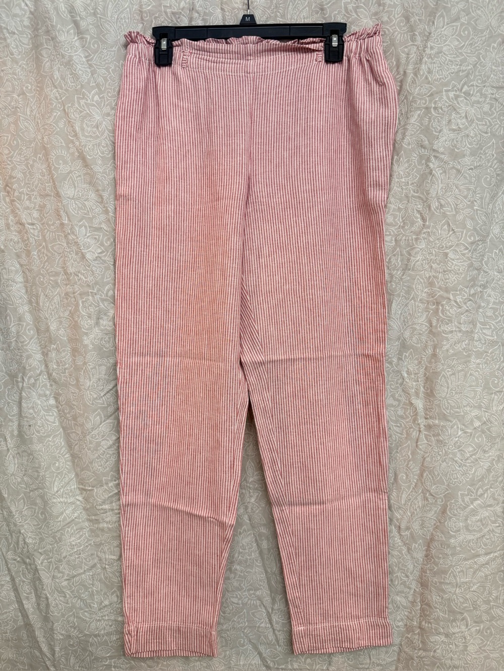 Beach Lunch Lounge Women's Pink Striped Pull-On Pants